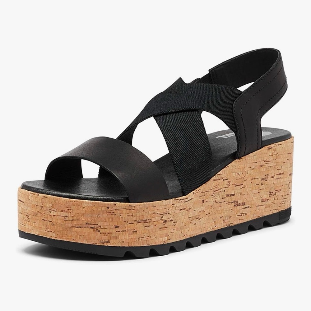 Sorel Women's Cameron Flatform Slingback Sandals Size 7